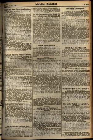 Zweite Ausgabe vom Dienstag, den 22. Mai 1928.
