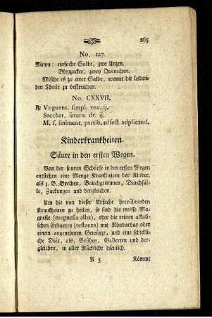 Kinderkrankheiten.