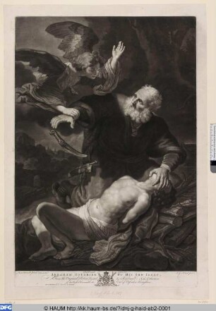 Abraham will seinen Sohn Isaak opfern