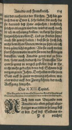 Das XXII. Capitel.