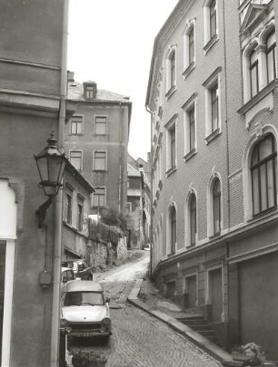 Annaberg-Buchholz. Siebenhäusergasse. Blick nach Südosten