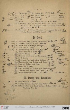 E. Dosen und Emaillen (Nr. 190- 211a)