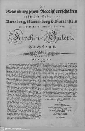 Glauchau (Beschluß), Sehma, Thum, Wiesenthal mit Hammer-Unterwiesenthal, Beierfeld : 36. Lieferung