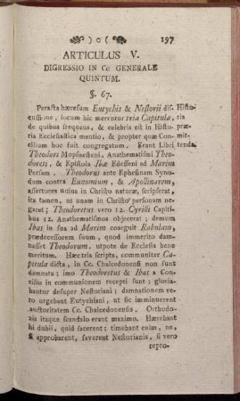 Articulus V. Digressio in Concilium Generale Quintum.