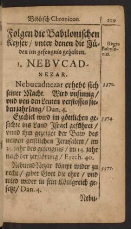 Folgen die Babilonischen Keyser/ unter denen die Jüden im gefengnis gehalten.