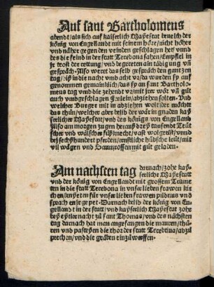 Auf sant Bartholomeus abendt ...