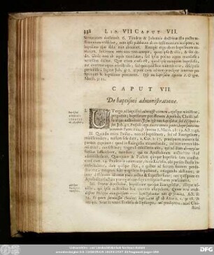 Caput VII. De baptismi administratione.