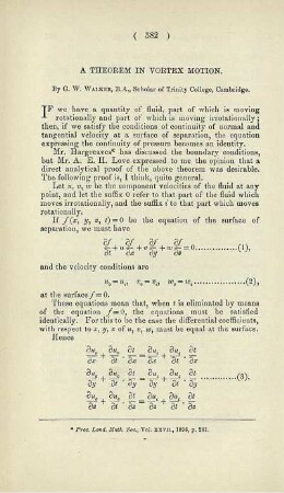 A theorem in vortex motion