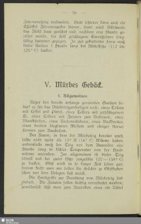 V. Mürbes Gebäck