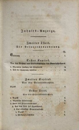 Lehrbuch des bayerschen Hypothekenrechtes und der Prioritäts-Ordnung mit dem Concurs- und Executions-Processe, 2. Prioritäts-Ordnung mit dem Concurs- und Executions-Prozesse