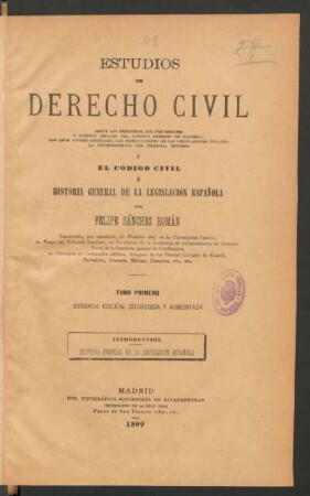 1: Introducción : historia general de la legislación española