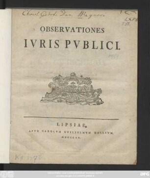 Observationes Ivris Pvblici