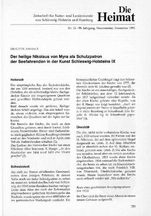 Nr. 12 - 98. Jahrgang, Neumünster, Dezember 1991