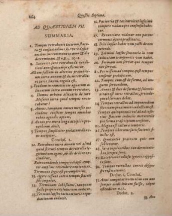 Ad Quaestionem VII. Summaria. [De tempore intra quod proximioribus concedatur facultas offerendi & retrahendi, & quando, & quibus curat praescriptio.]