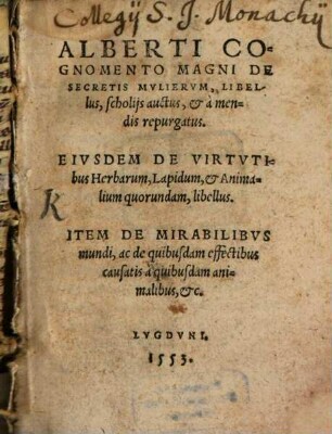 De secretis mulierum libellus