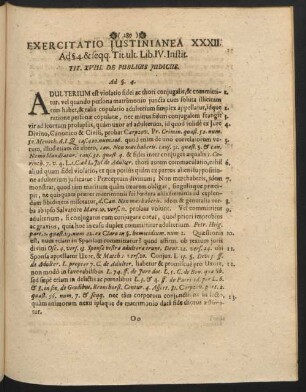 Exercitatio Iustinianea XXXII. Ad §. 4. & seqq. Tit. ult. Lib. IV. Instit.