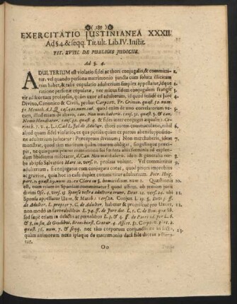 Exercitatio Iustinianea XXXII. Ad §. 4. & seqq. Tit. ult. Lib. IV. Instit.