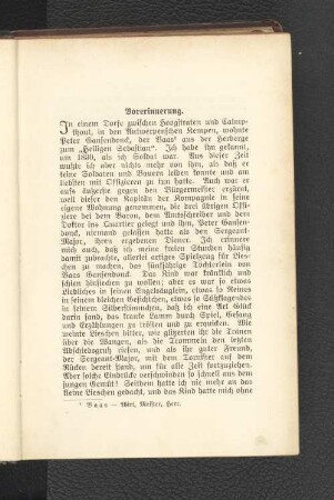 Vorerinnerung.