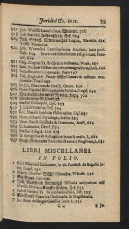 Libri Miscellanei.