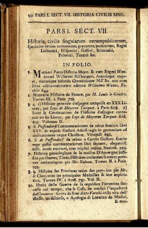 Sectio VIII. Historia civilis singularum rerumpublicarum speciatim ...
