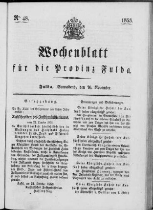 Nr. 48, Ausgabe vom 26. November 1853