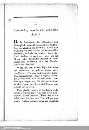 II. Rhetorische, logische und ästhetische Ansicht