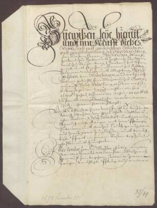 Bestandsbrief über die Gottesauer Meierei zwischen der Landesherrschaft und Ulrich Weiler.