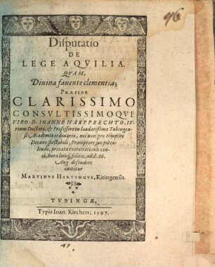 Disp. de lege Aquilia