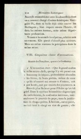 VIII. Cinquième classe d'accusations.
