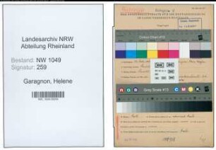 Entnazifizierung Helene Garagnon , geb. 13.02.1900 ()
