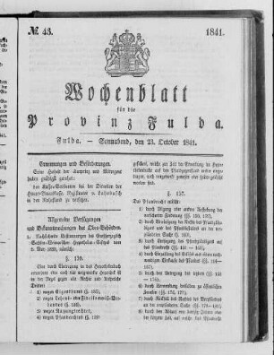 Nr. 43, Ausgabe vom 23. Oktober 1841