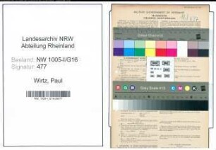 Entnazifizierung Paul Wirtz , geb. 03.09.1905 (Musiker)