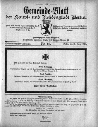 1916,11: Nr. 11, 12. März 1916