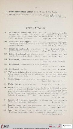 Textil-Arbeiten (Nr. 380 - 455)