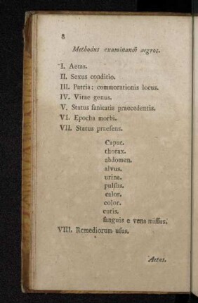 Methodus examinandi aegros.