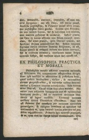 Ex Philosophia Practica Et Morali