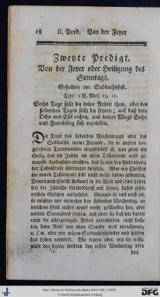 Zweyte Predigt.