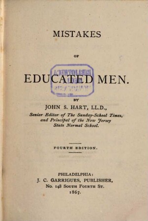 Mistakes of educated men