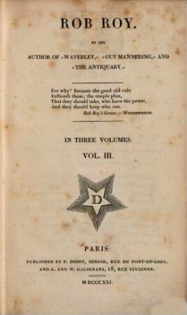 Rob Roy : in three volumes, 3