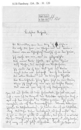 Brief an Richard und Paula Dehmel
