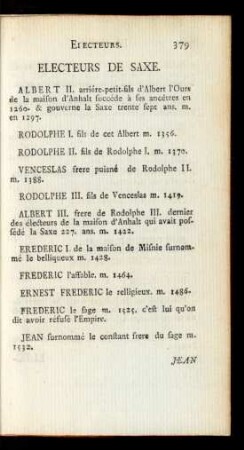 Electeurs De Saxe