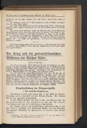 Der Krieg und die zentralafrikanischen Missionen der Weißen Väter