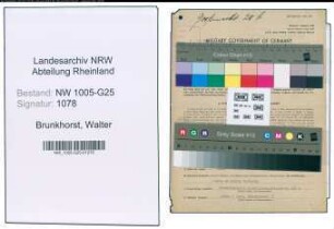 Entnazifizierung Walter Brunkhorst , geb. 01.12.1902 (Kaufmann)