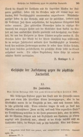 265-283 Geschichte der Auflehnung gegen die päpstliche Auctorität : Fortsetzung