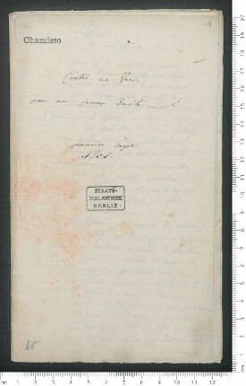 "Contes en Vers par un jeune Éxilé. Premier cayet 1801"