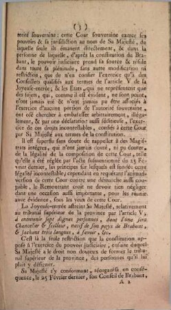 Requisitoire De L'Office Fiscal, Suivi Du décret porté le 20 Septembre 1791, par le Conseil souverain de Brabant, concernant le légalité de ce tribunal