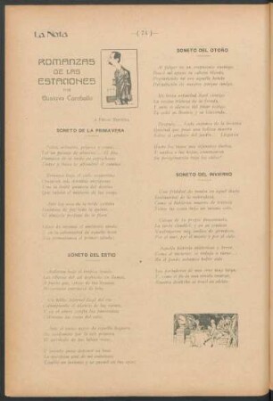 Romanzas de las estaciones : Soneto de la Primavera, Soneto del Estío, Soneto del Otoño, Soneto del Invierno