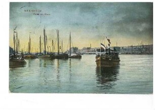 Partie am Rhein in Mannheim