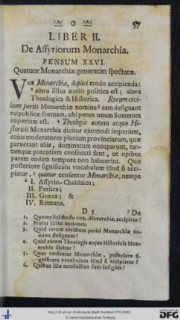 Liber II. De Assyriorum Monarchia.