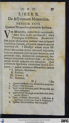 Liber II. De Assyriorum Monarchia.
